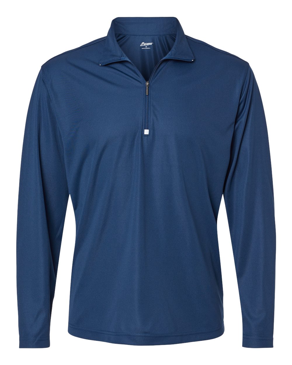 Front View of Deep Navy Malibu Performance Quarter-Zip Pullover - 350