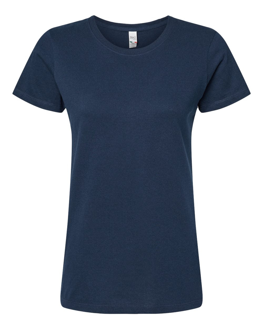 Front View of Deep Navy Women's Gold Soft Touch T-Shirt - 4810