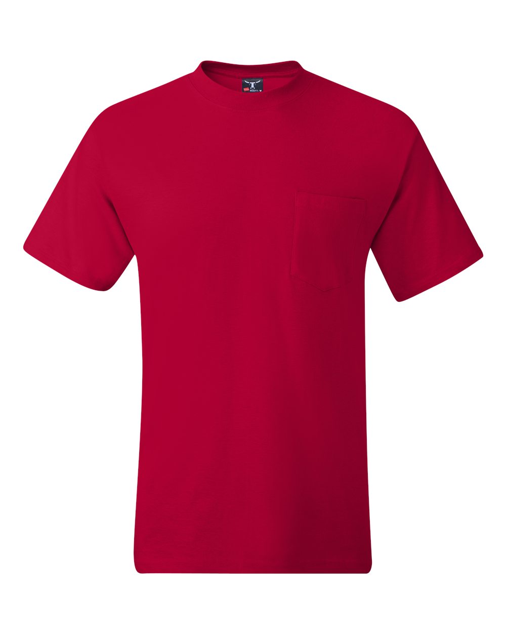 Deep Red Beefy-T® Pocket T-Shirt - 5190