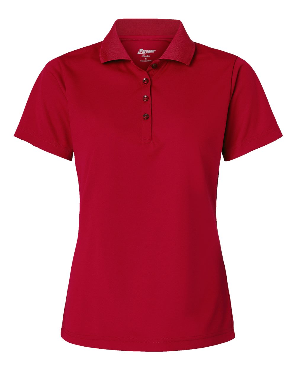 Front View of Deep Red Women's Sebring Performance Polo - 504