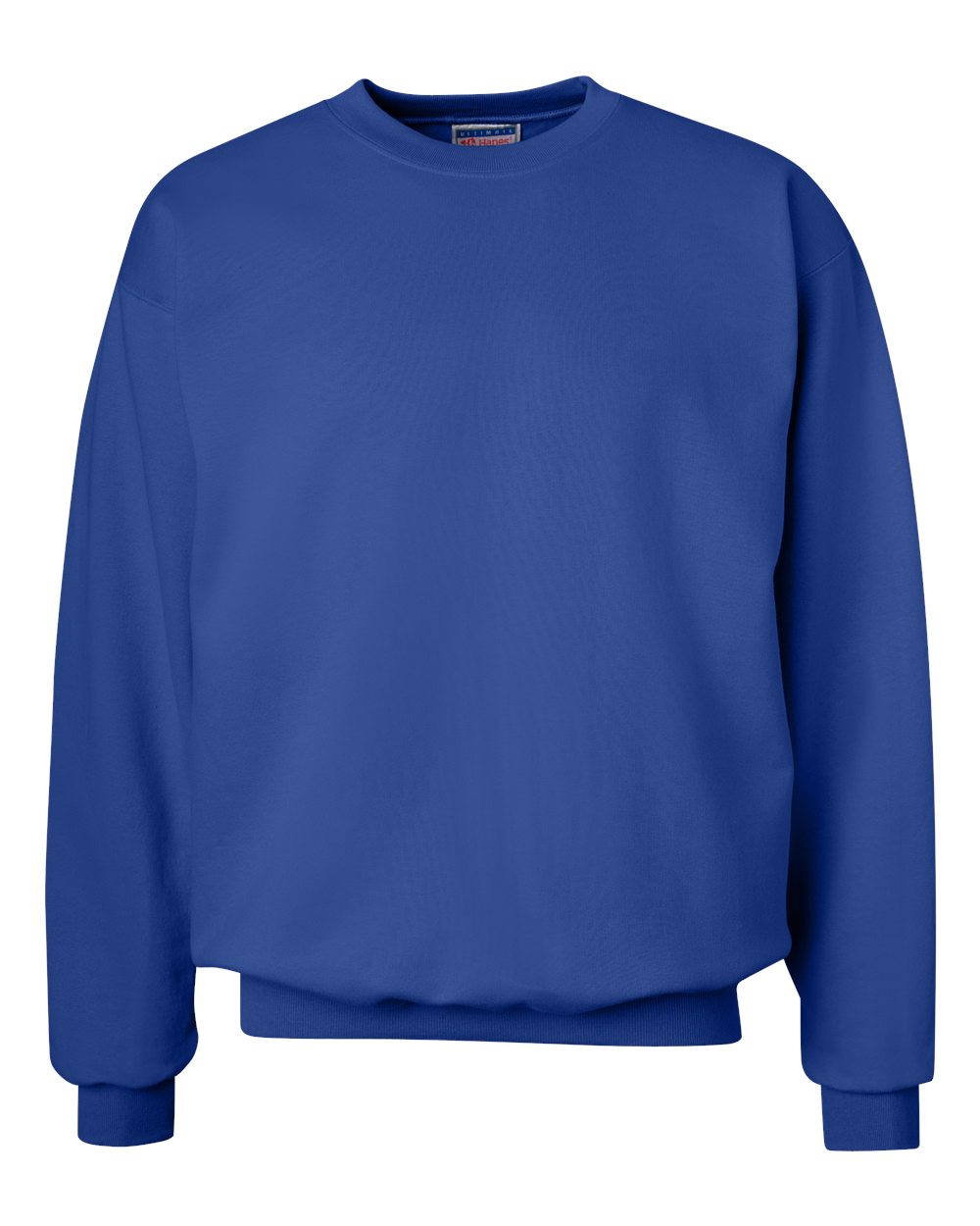 Front View of Deep Royal Ultimate Cotton® Crewneck Sweatshirt - F260