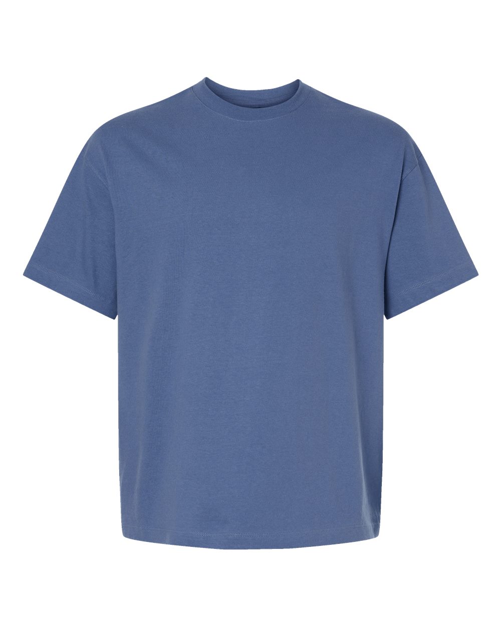 Front View of Denim Blue Beefy-T® Retro Street T-Shirt - 5180R