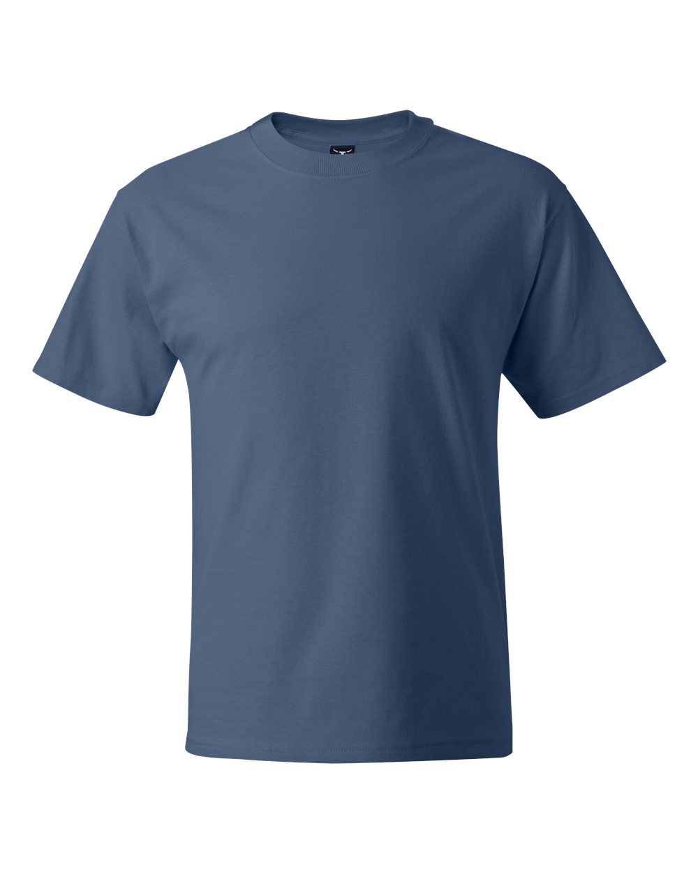 Front View of Denim Blue Beefy-T® T-Shirt - 5180