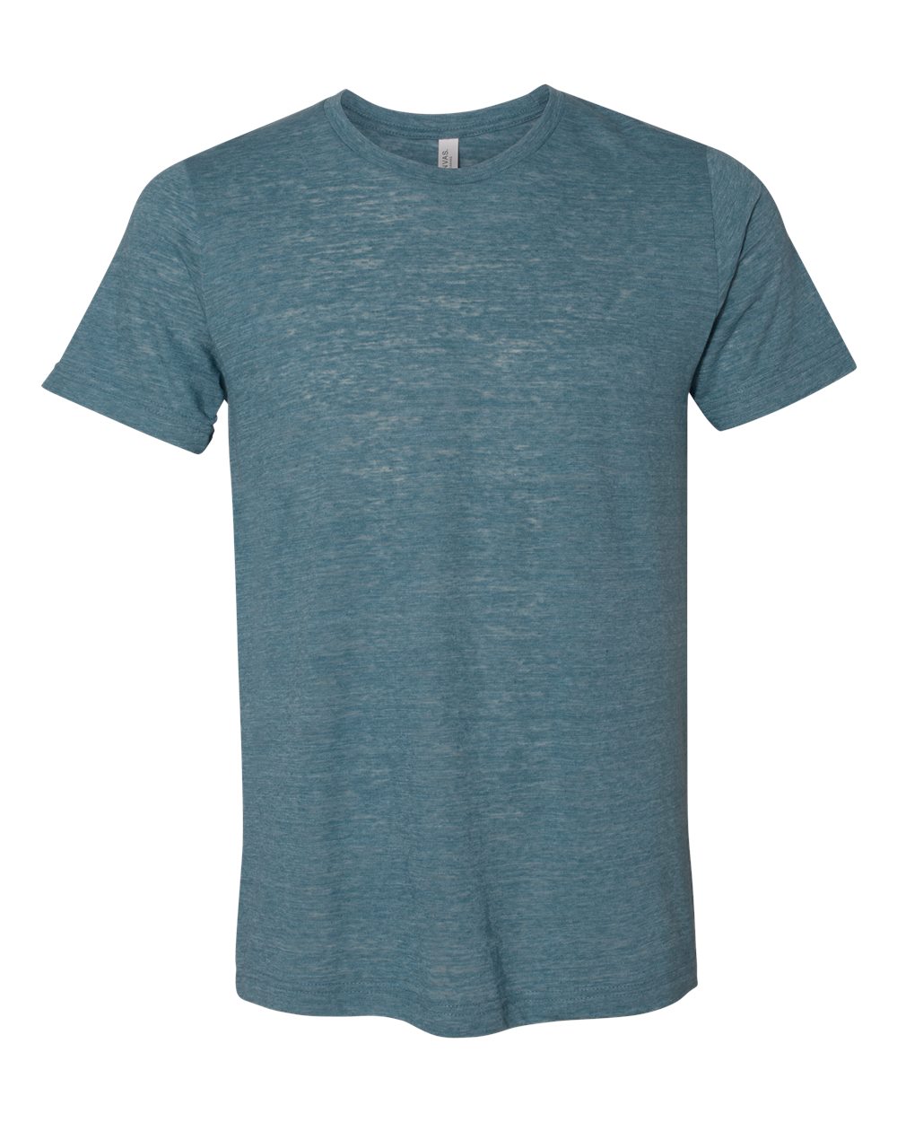 Front View of Denim Slub Texture Tee - 3650