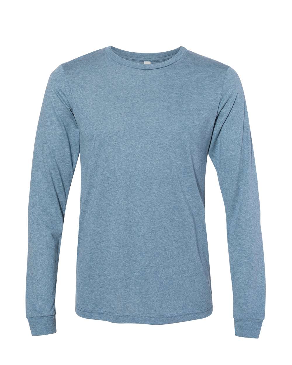 Front View of Denim Triblend Triblend Long Sleeve Tee - 3513