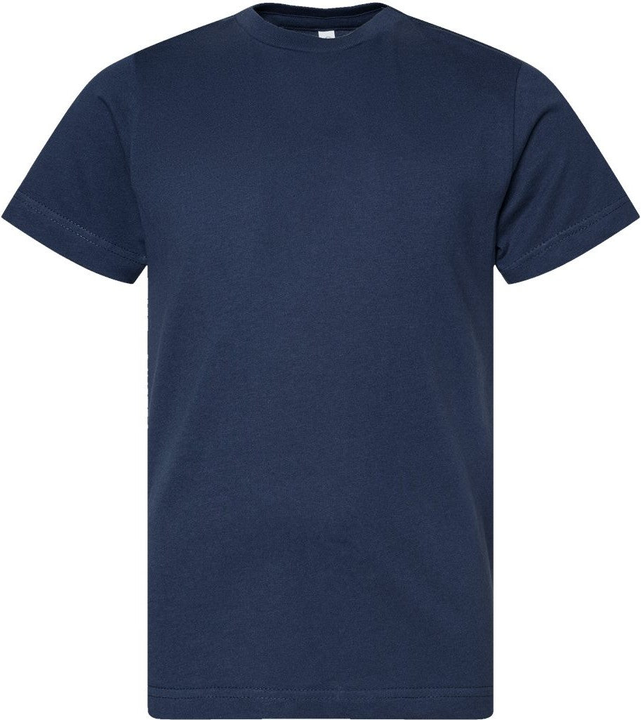 Front View of Denim Youth Fine Jersey Tee - 6101