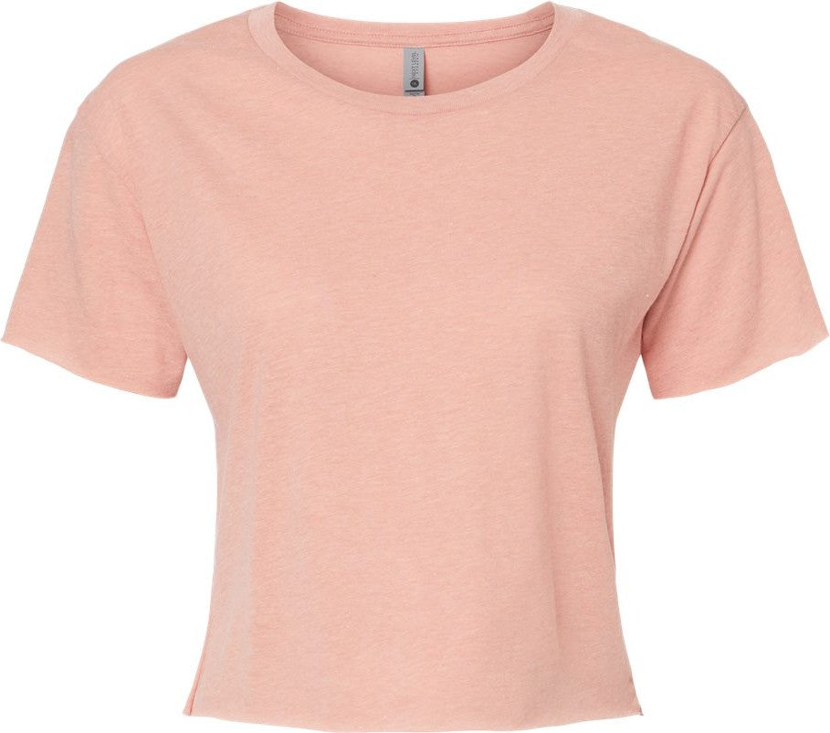 Front View of Desert Pink Women's Festival Crop Top - 5080