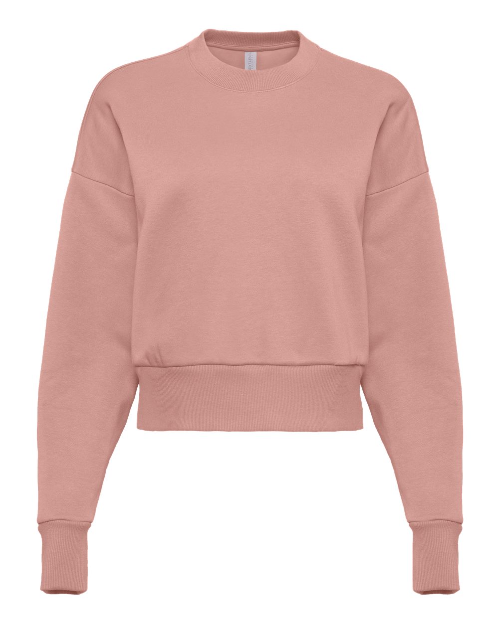 Front View of Desert Pink Women's Heavyweight Crewneck Sweatshirt - 9087