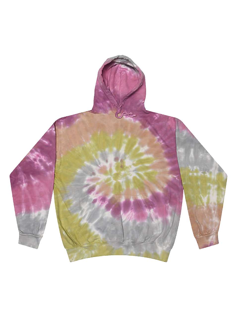 Front View of Desert Rose Tie-Dyed Hooded Sweatshirt - 8777