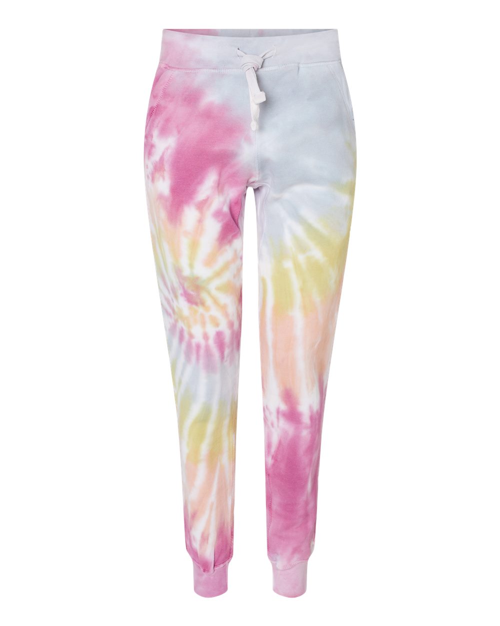 Front View of Desert Rose Tie-Dyed Joggers - 8999