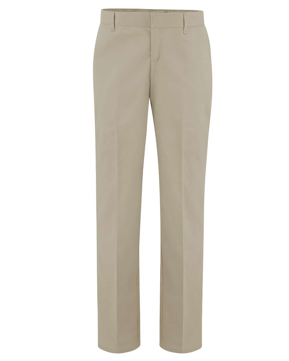 Front View of Desert Sand - 32I Women's Premium Flat Front Pants - FP21