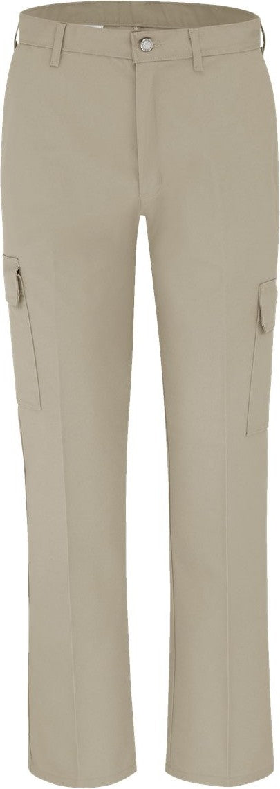 Front View of Desert Sand - 37 Unhemmed Industrial Cargo Pants - Extended Sizes - LP60EXT