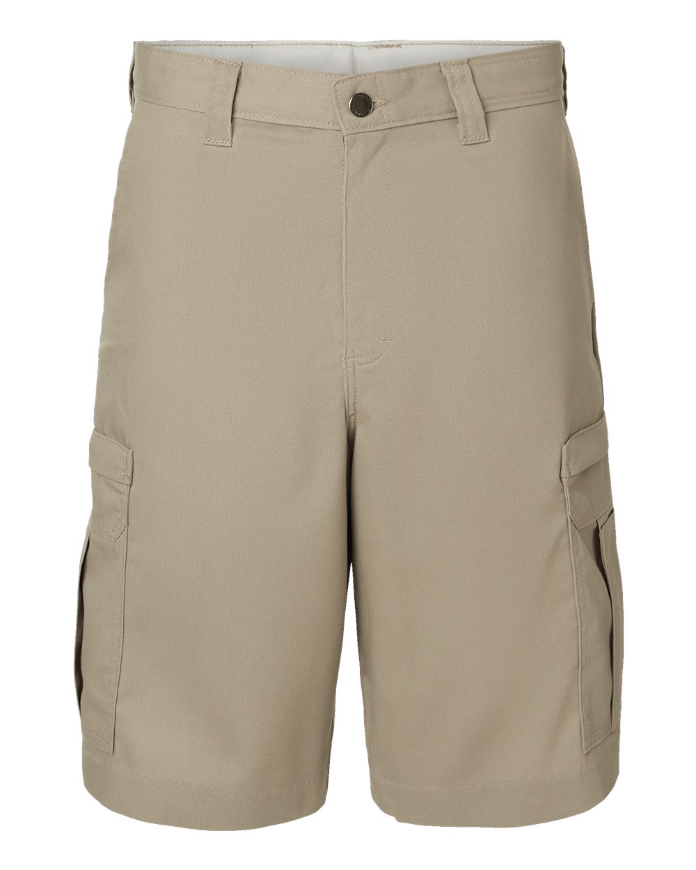 Front View of Desert Sand Premium 11" Industrial Cargo Shorts - LR42