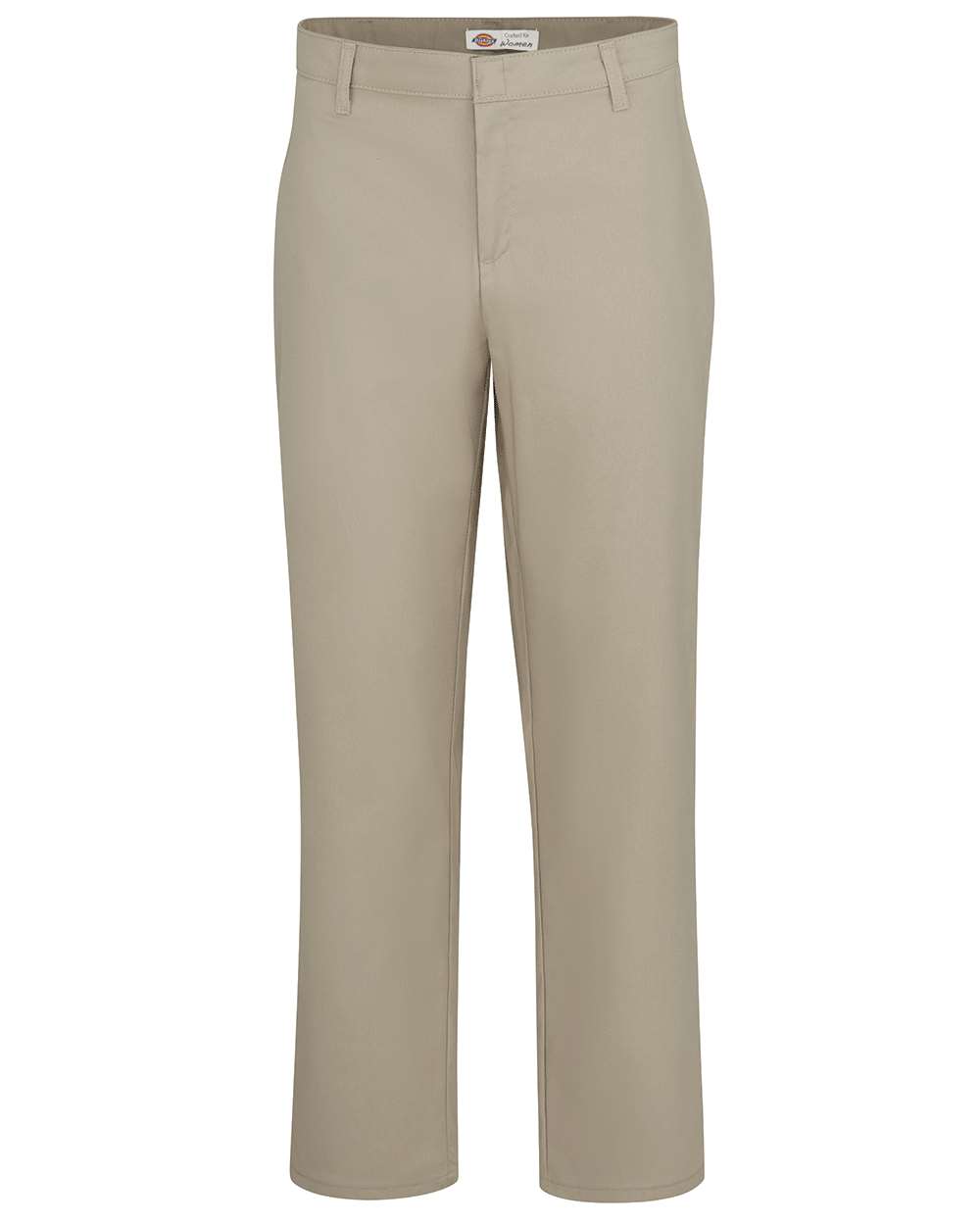 Front View of Desert Sand Women's Premium Flat Front Pants - Plus - FW21