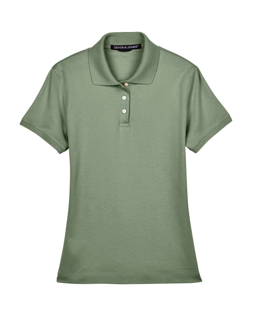 Front View of Dill Women's Perfect Pima Interlock Polo - D140SW