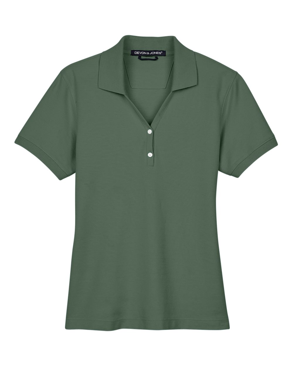 Front View of Dill Women's Pima Piqué Polo - D100W