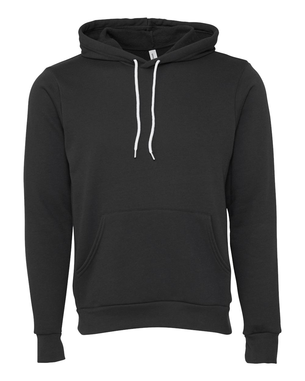 Front View of DTG Dark Grey Sponge Fleece Hoodie - 3719