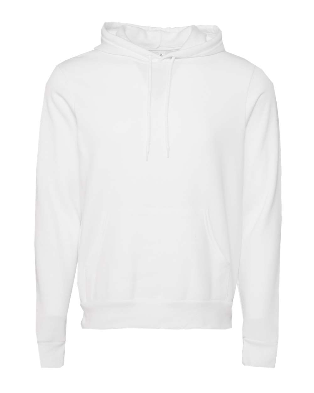 Front View of DTG White Sponge Fleece Hoodie - 3719