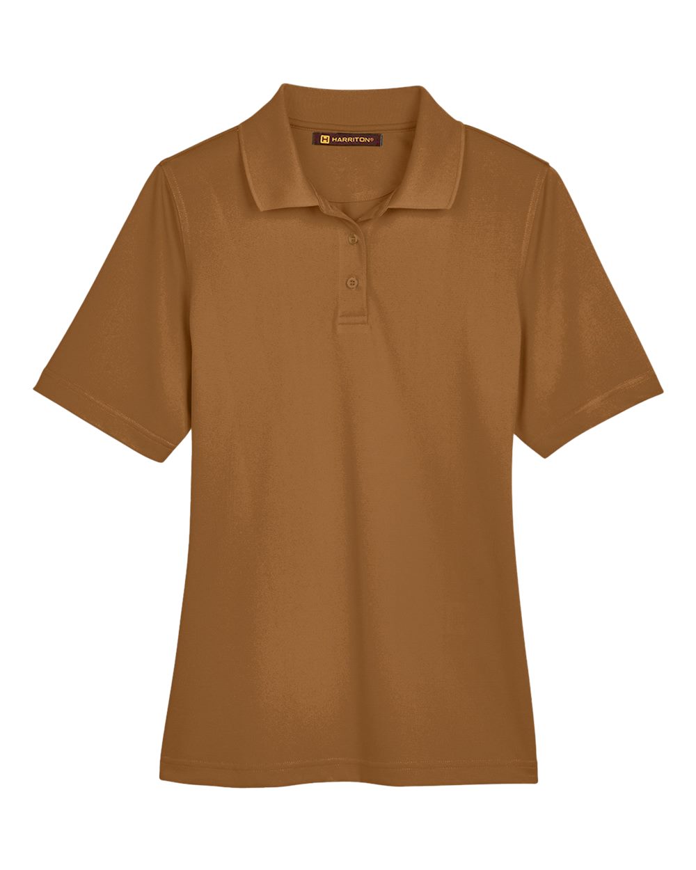 Front View of Duck Brown Women's Advantage Snag Protection Plus Polo - M348W