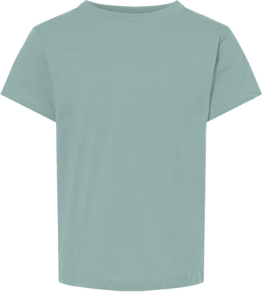 Front View of Dusty Blue Toddler Jersey Tee - 3001T
