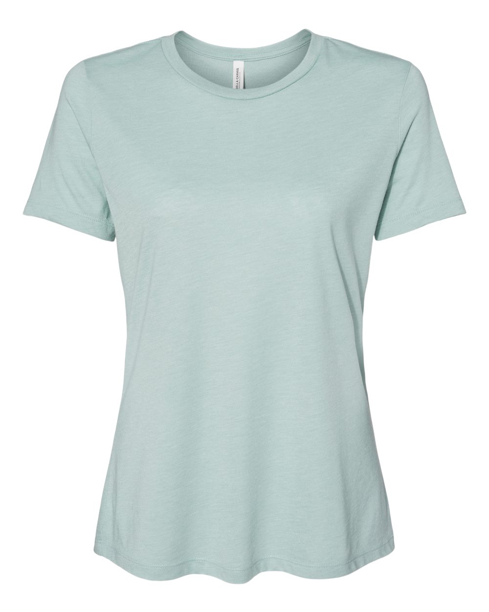 Front View of Dusty Blue Triblend Women’s Relaxed Fit Triblend Tee - 6413