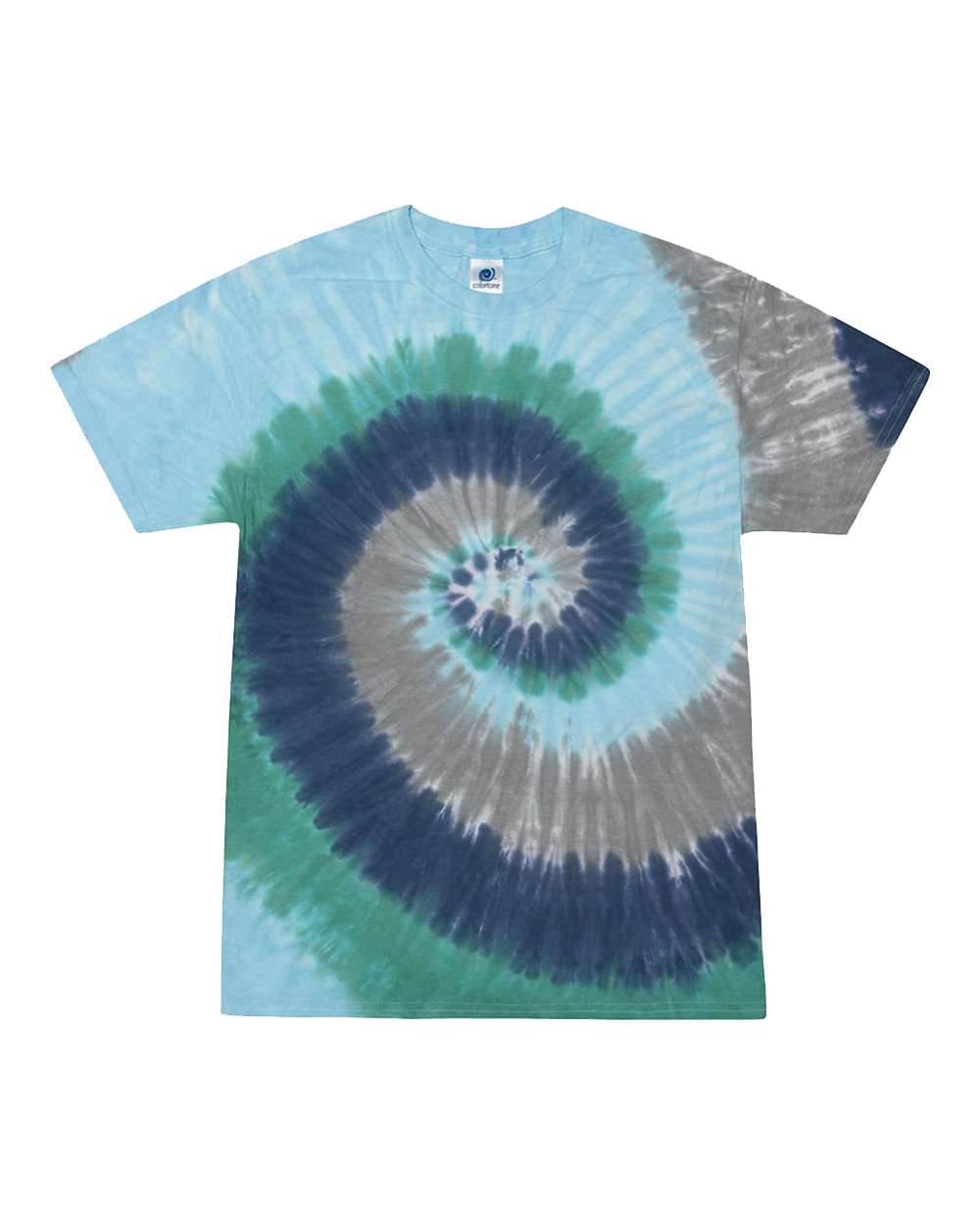 Front View of Earth Multi-Color Tie-Dyed T-Shirt - 1000