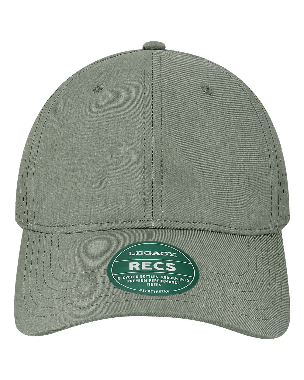 Front View of Eco Dark Grey Reclaim Sport Mesh Cap - RECS