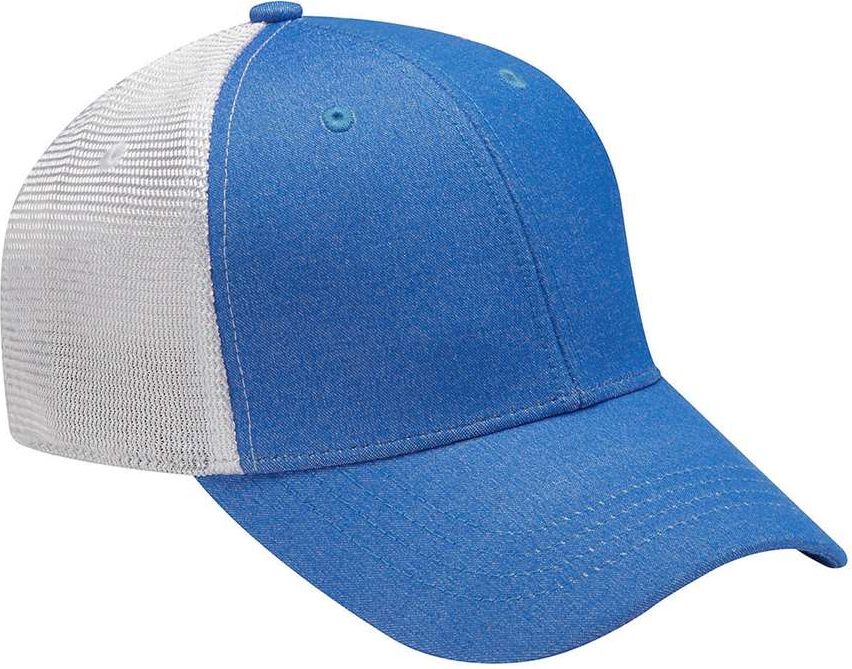Front View of Electric Blue/ White Knockout Cap - KN102