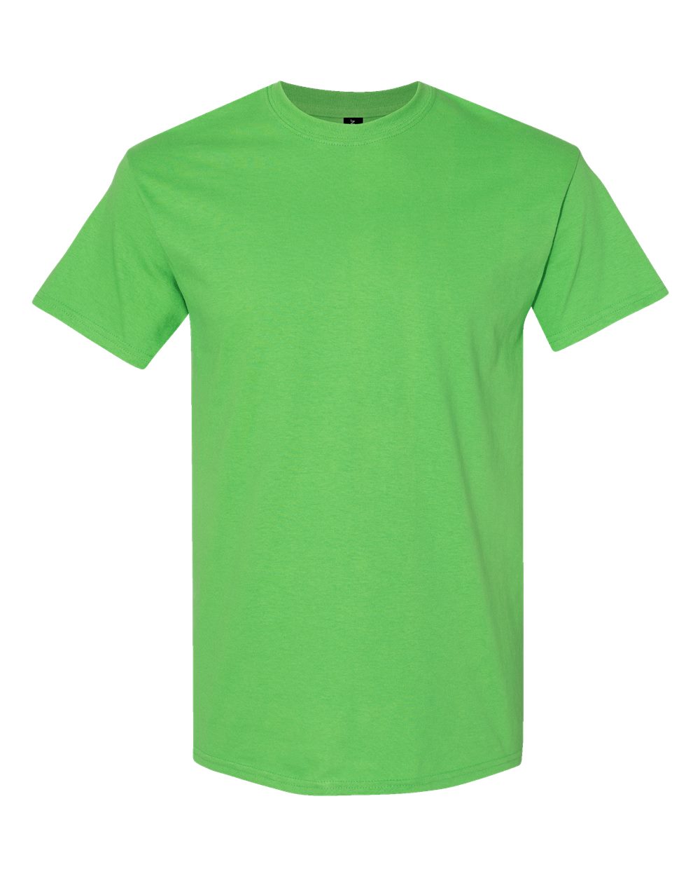 Front View of Electric Green Heavy Cotton™ T-Shirt - 5000