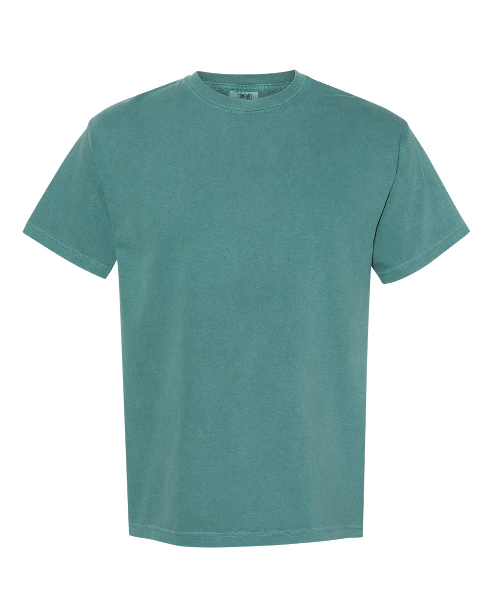 Front View of Emerald Garment-Dyed Heavyweight T-Shirt - 1717