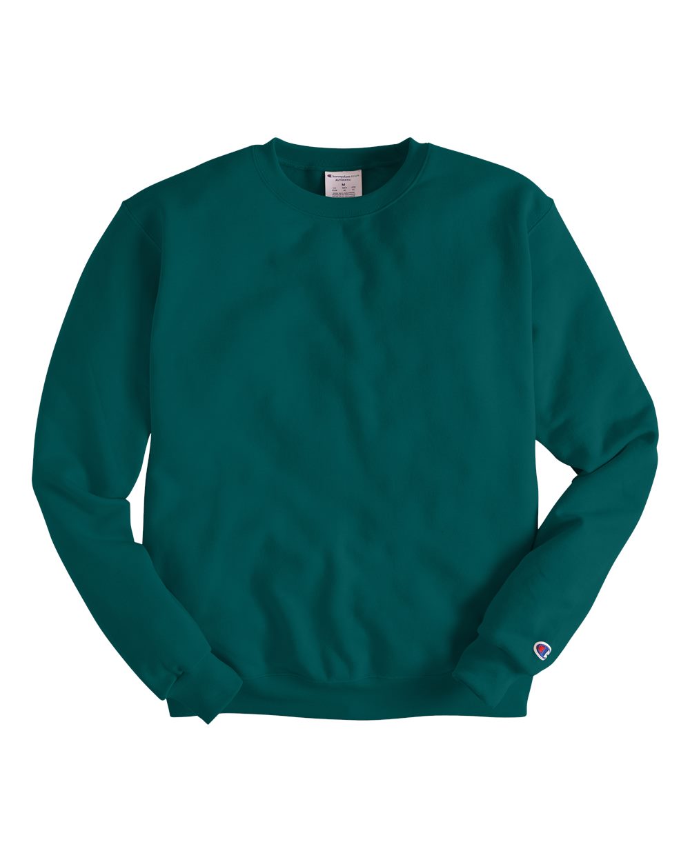 Front View of Emerald Green Powerblend® Crewneck Sweatshirt - S600