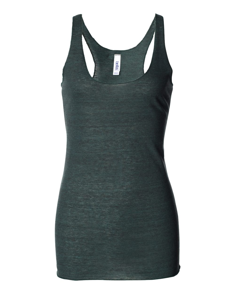 Front View of Emerald Triblend Women's Triblend Racerback Tank - 8430