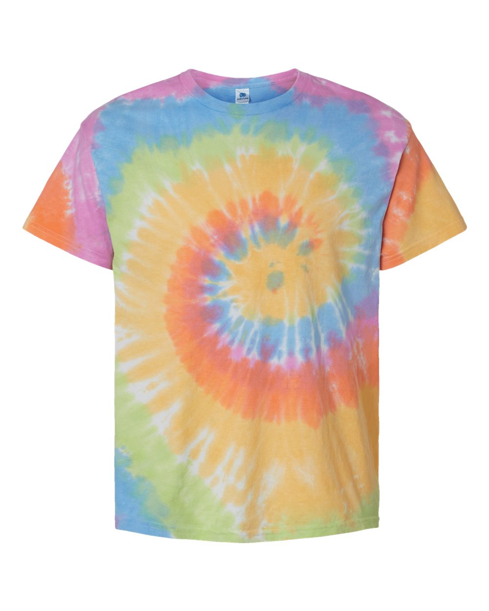 Front View of Eternity Multi-Color Tie-Dyed T-Shirt - 1000