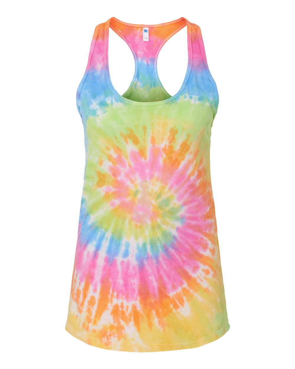 Front View of Eternity Women's Tie-Dyed Racerback Tank Top - 3400