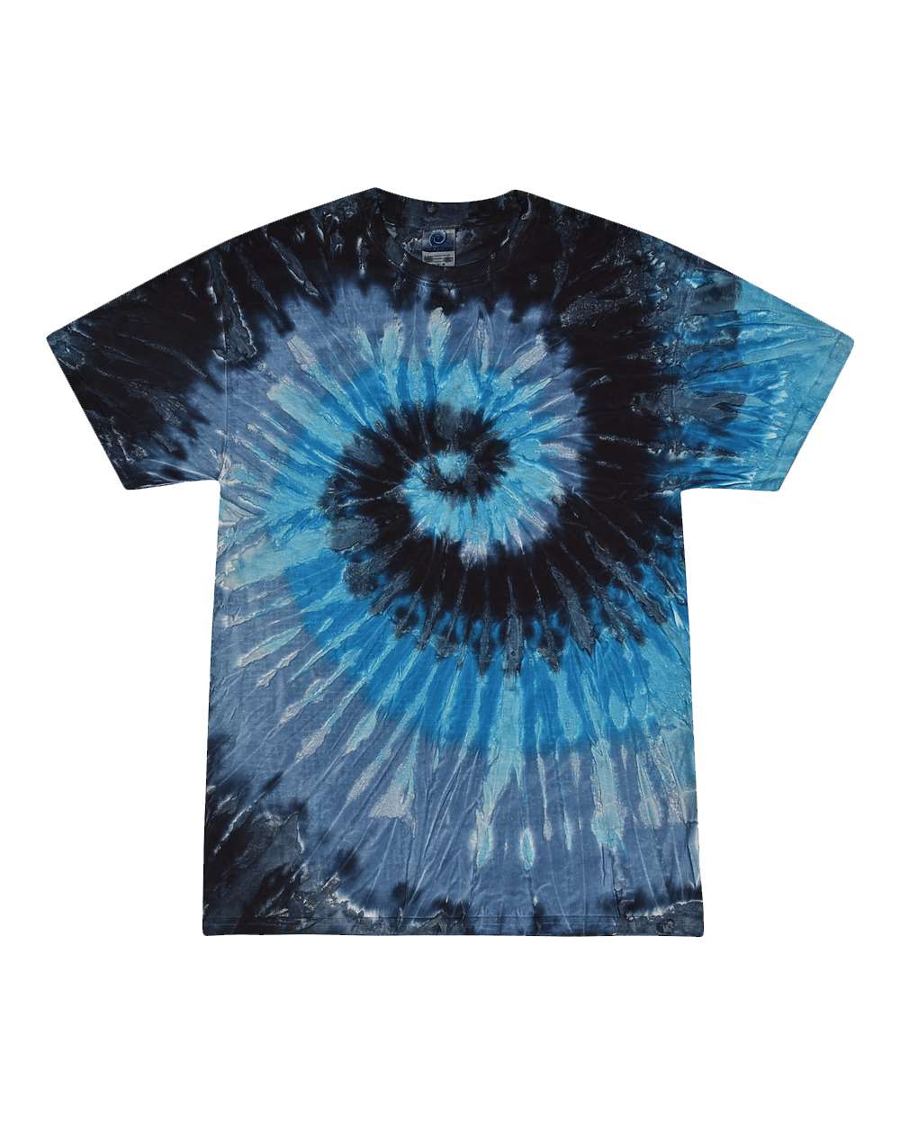 Front View of Evening Sky Multi-Color Tie-Dyed T-Shirt - 1000