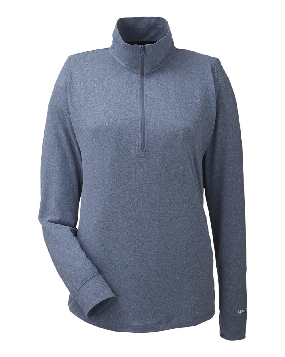 Front View of Faded Navy Women's Saltwater Quarter-Zip Pullover - N17925