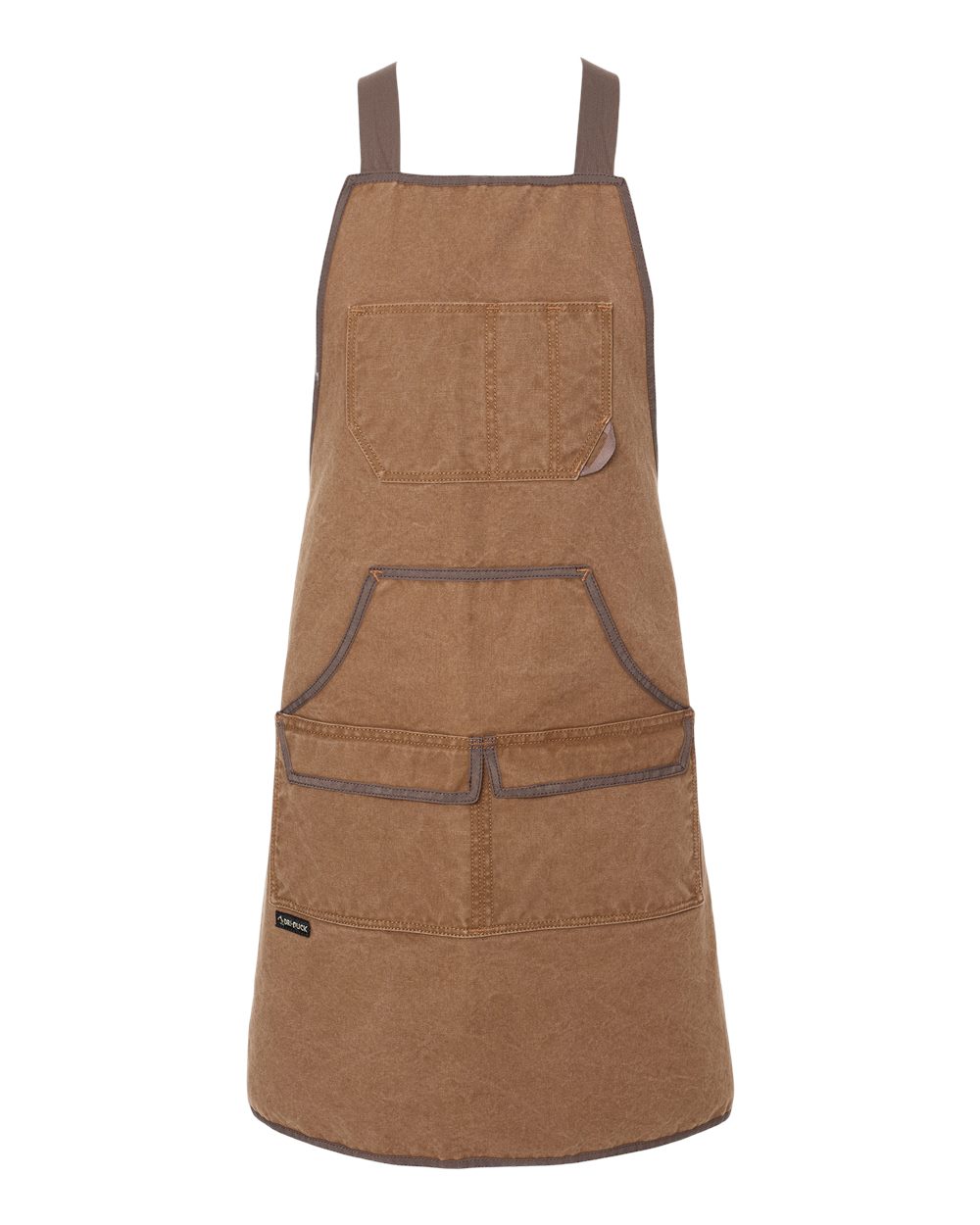 Front View of Field Khaki/ Tobacco Workman's Apron - 1500