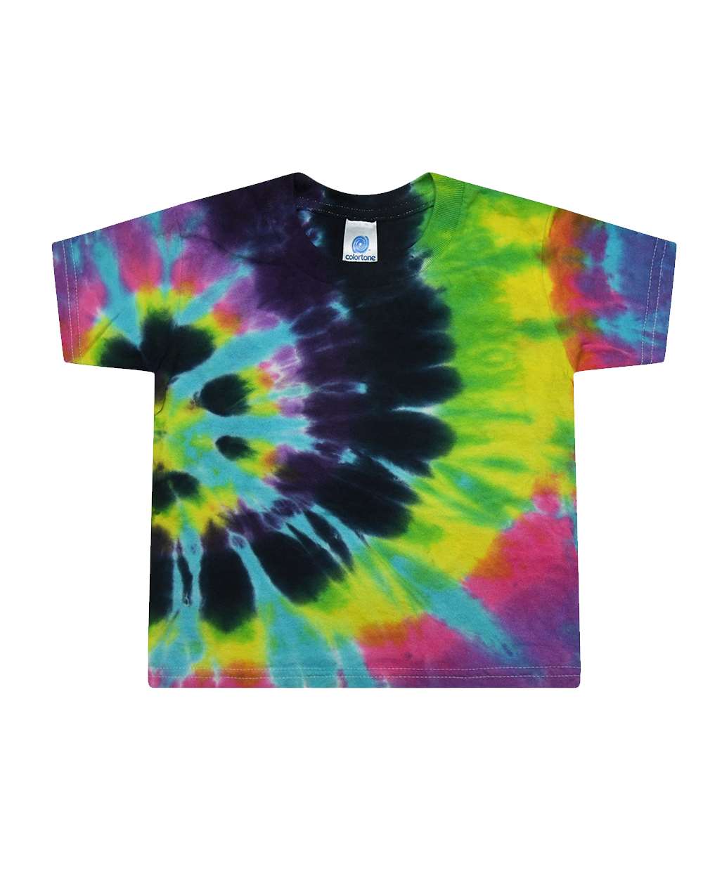 Front View of Flashback Toddler Tie-Dyed T-Shirt - 1160