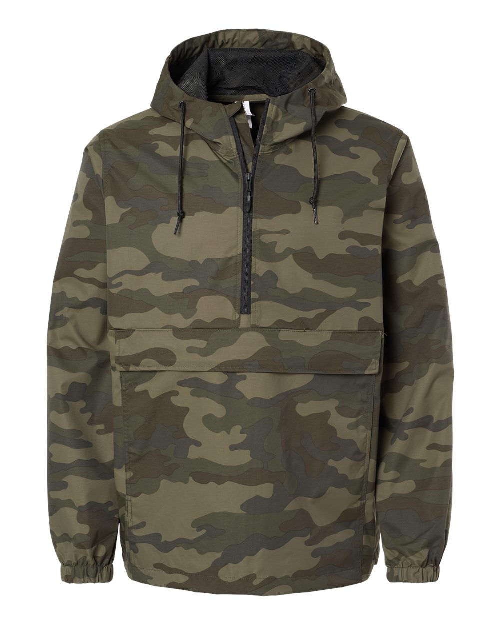 Front View of Forest Camo Nylon Anorak - EXP94NAW