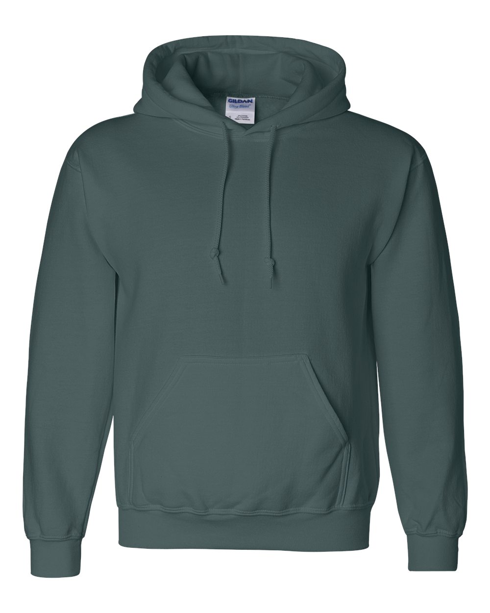 Front View of Forest DryBlend® Hooded Sweatshirt - 12500