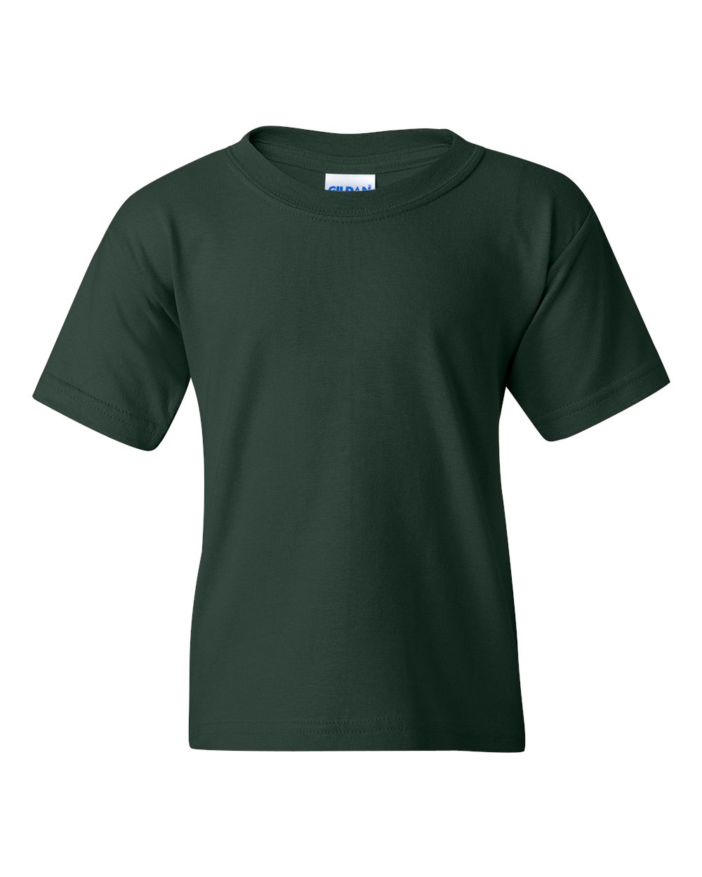 Front View of Forest Green Heavy Cotton™ Youth T-Shirt - 5000B