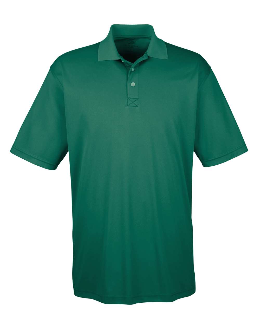 Front View of Forest Green Men's Cool & Dry Sport Performance Interlock Polo - 8425