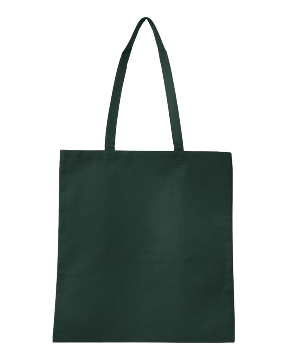 Front View of Forest Green Non-Woven Tote Bag - Q126300