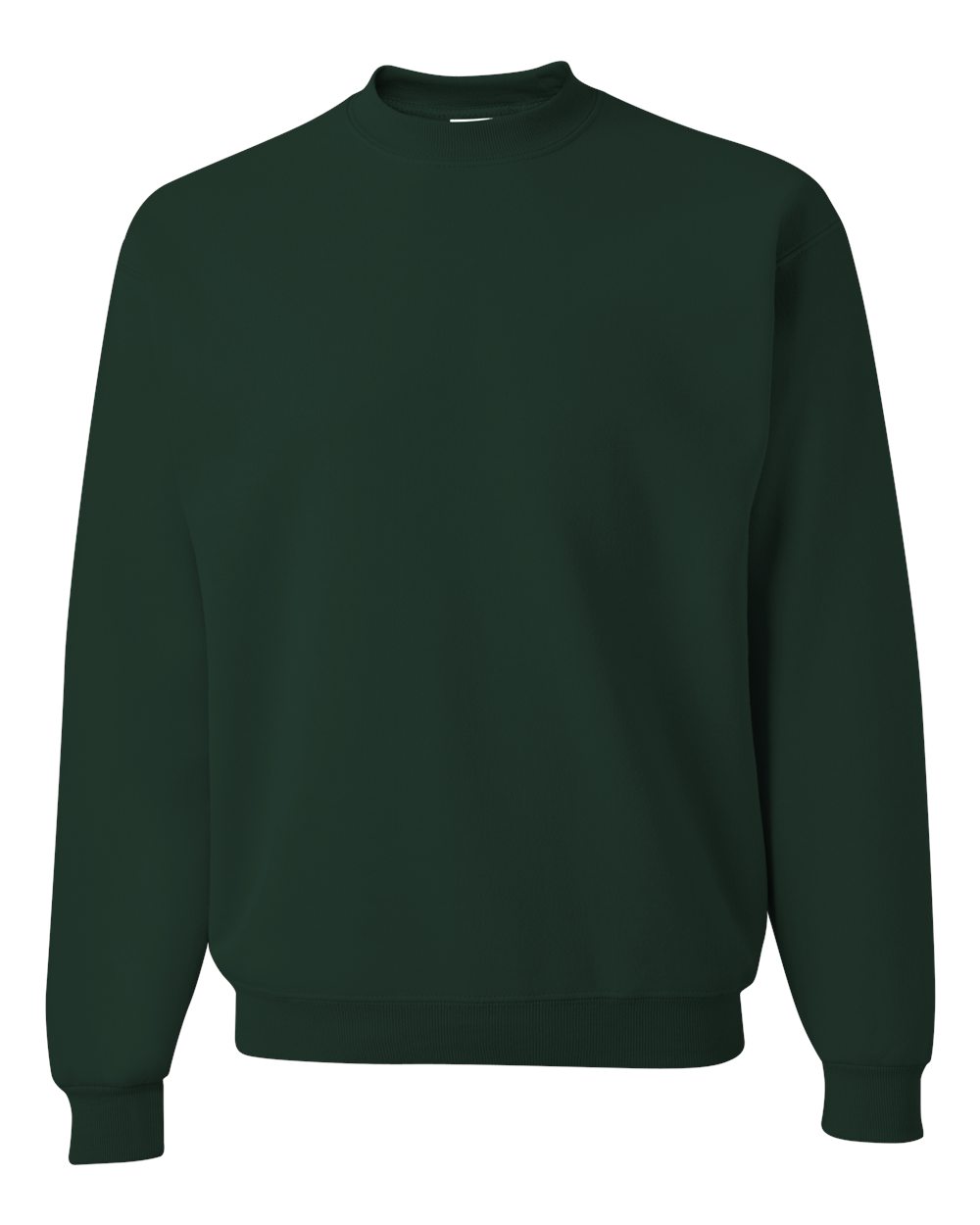 Front View of Forest Green NuBlend® Crewneck Sweatshirt - 562MR