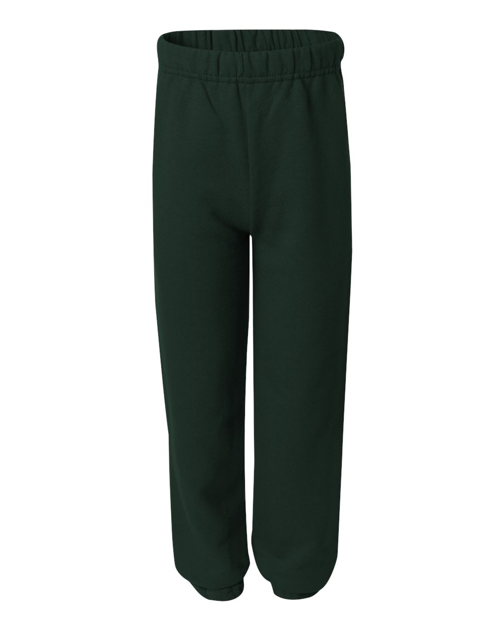 Front View of Forest Green NuBlend® Youth Sweatpants - 973BR
