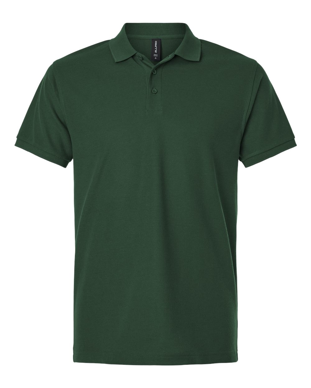 Front View of Forest Green Pique Polo - 62800