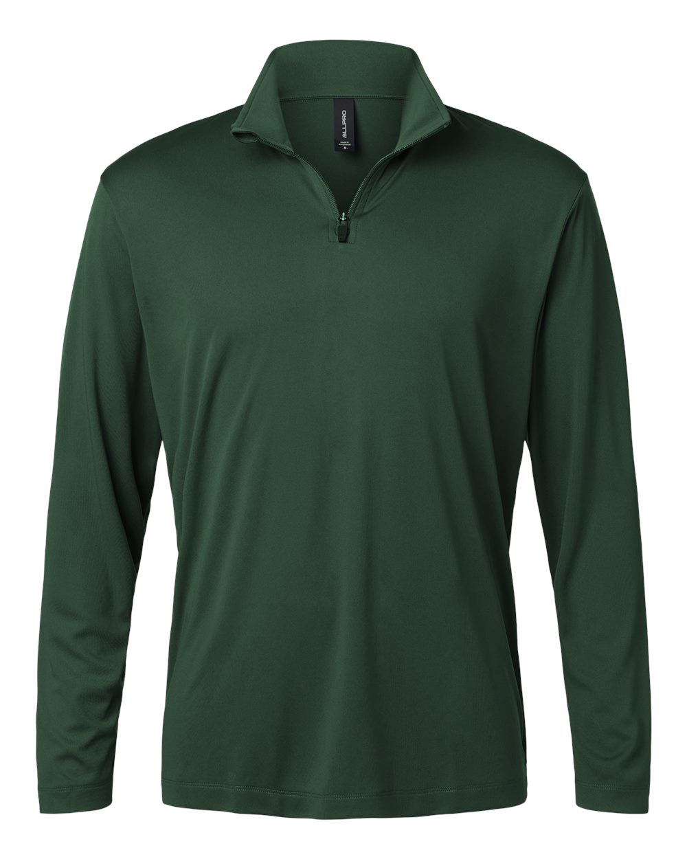 Front View of Forest Green Pro-Lock Performance Quarter-Zip Pullover - 41870