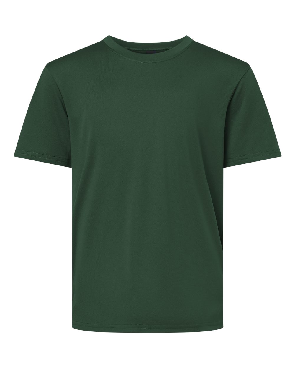 Front View of Forest Green Pro-Lock Youth Performance T-Shirt - 48000Y