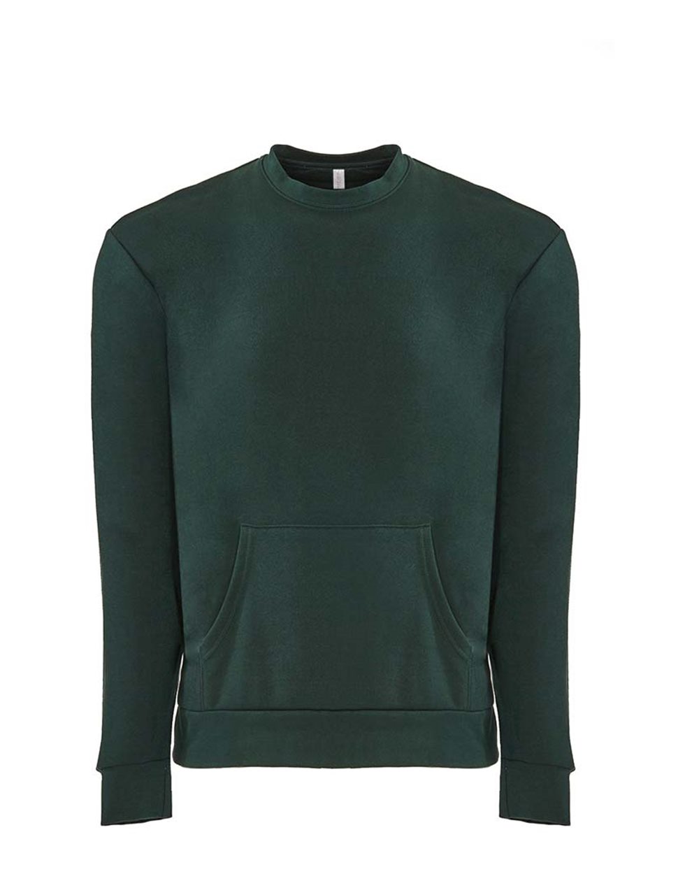 Front View of Forest Green Santa Barbara Pocket Crewneck Sweatshirt - 9001