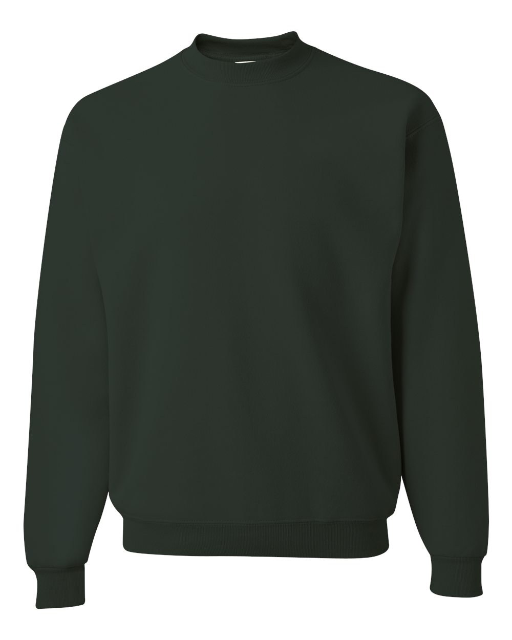 Front View of Forest Green Super Sweats NuBlend® Crewneck Sweatshirt - 4662MR